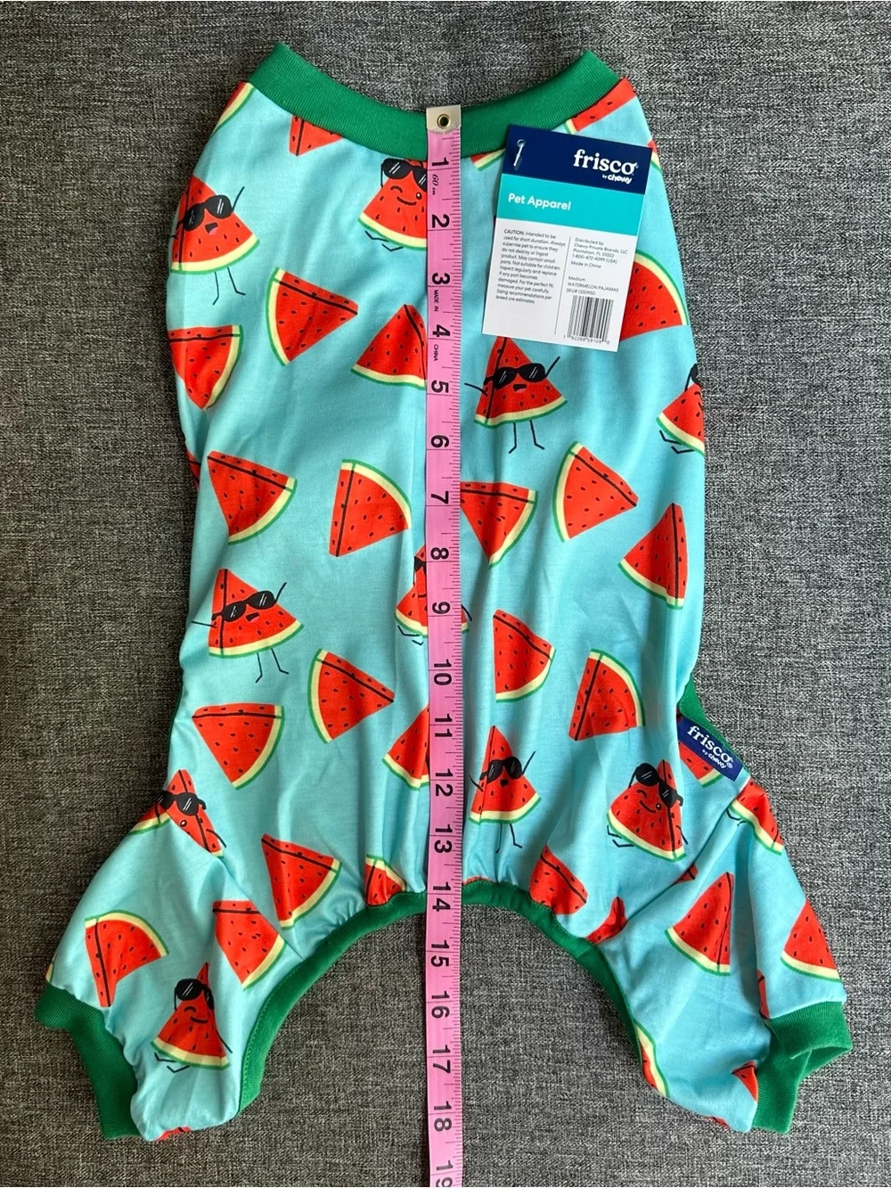 NWT Frisco Summer Watermelon Print Dog & Cat Jersey Pajamas Pet Chewy M